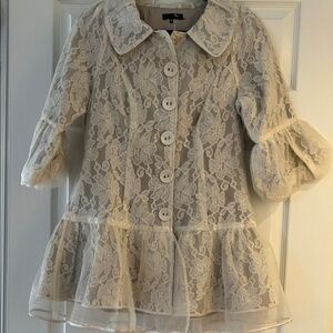Ryu Cream Lace Jacket